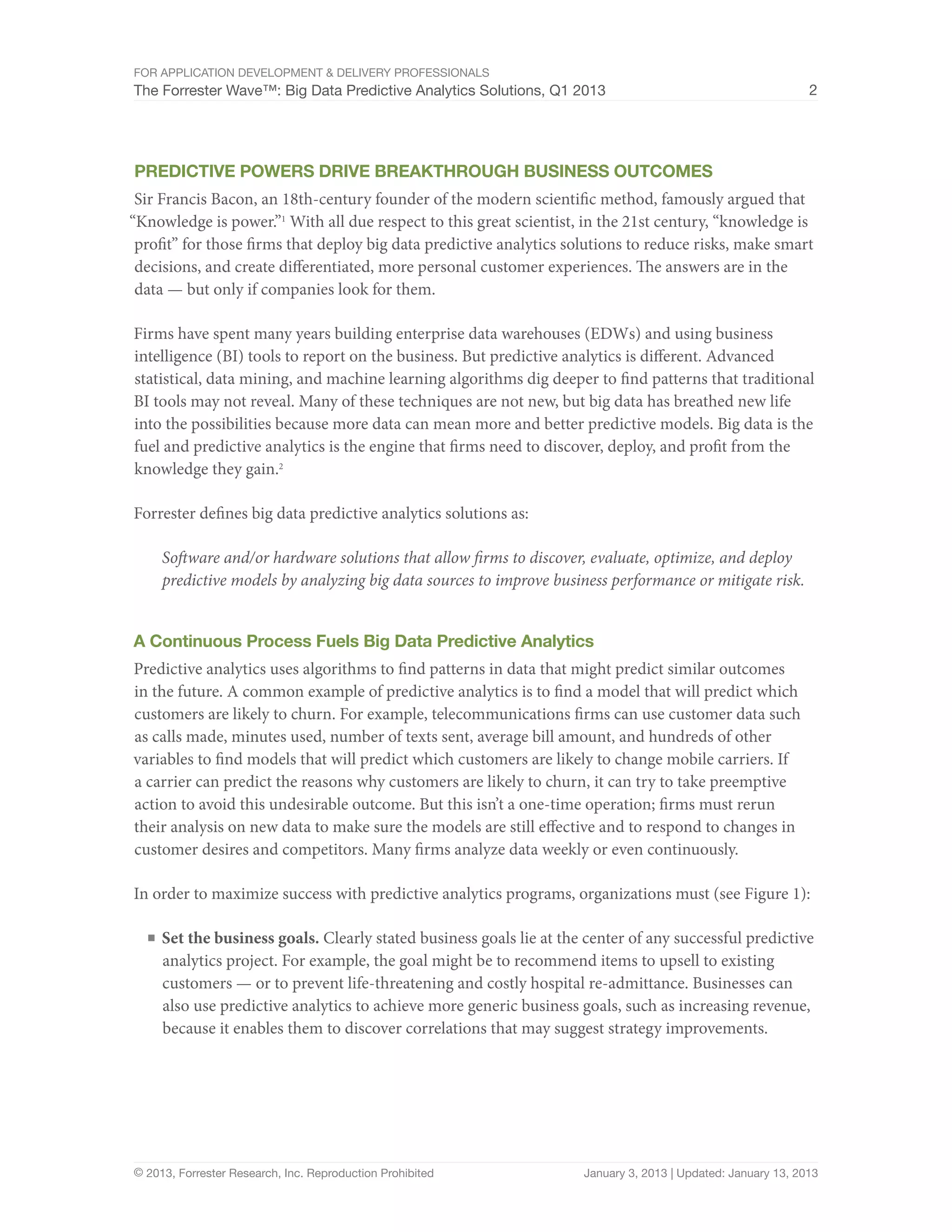 Forrester big data_predictive_analytics | PDF