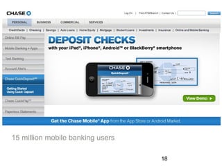 15 million mobile banking users

                                  18
 