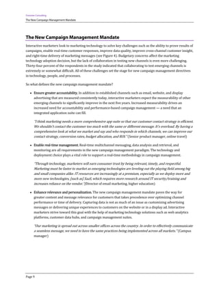 Forrester Research   How Interactive Marketers Should Rethink Traditional Approaches To Campaign Management