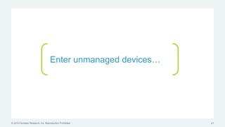 © 2015 Forrester Research, Inc. Reproduction Prohibited 21
Enter unmanaged devices…
 