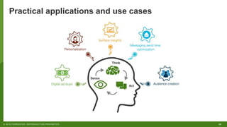 20© 2018 FORRESTER. REPRODUCTION PROHIBITED.
Practical applications and use cases
 