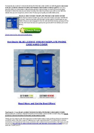 For sale blue lg env2 vx9100 faceplate phone case hard cover