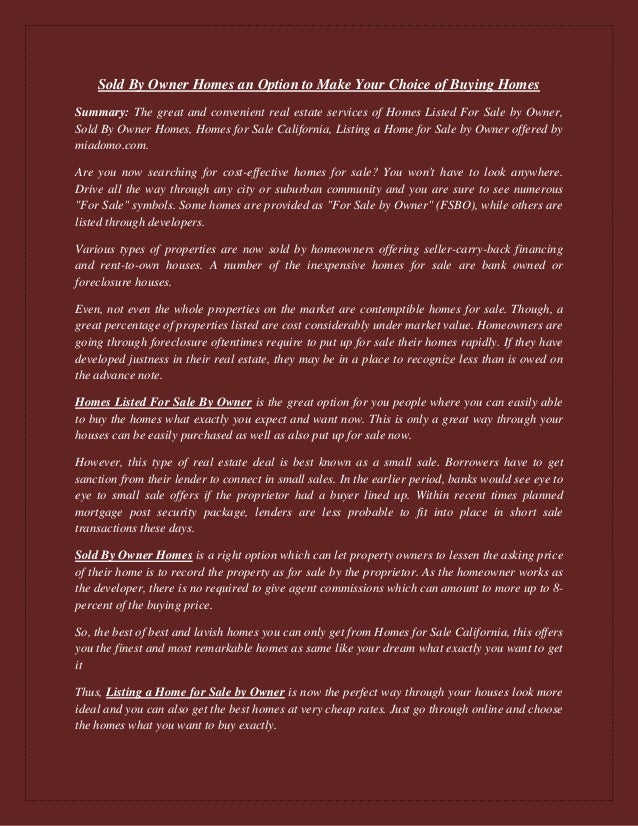 for sale by owner properties sale by owner real estate how to list for sale by owner