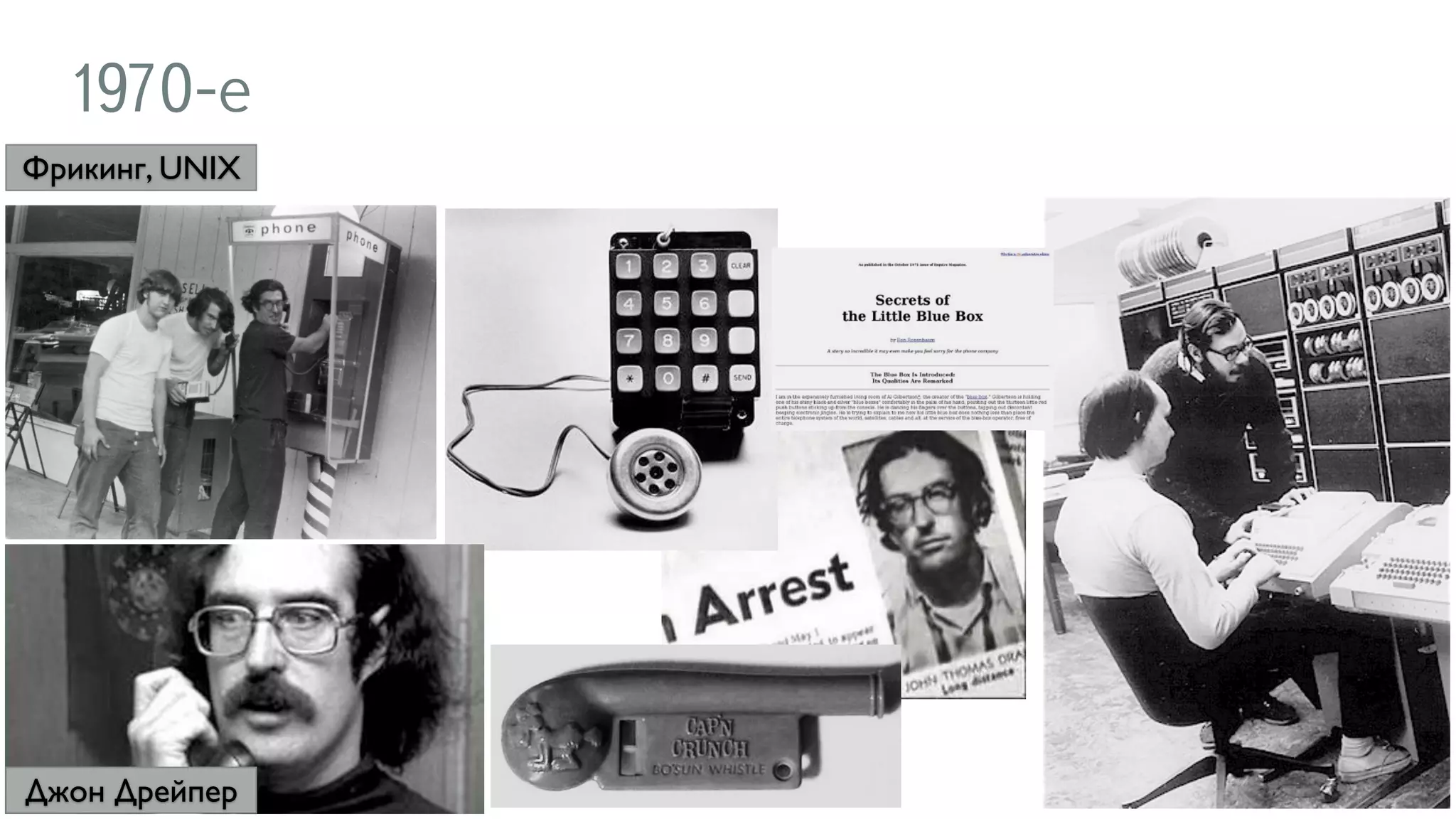 1970-е 
Фрикинг, UNIX 
Джон Дрейпер 8 
 