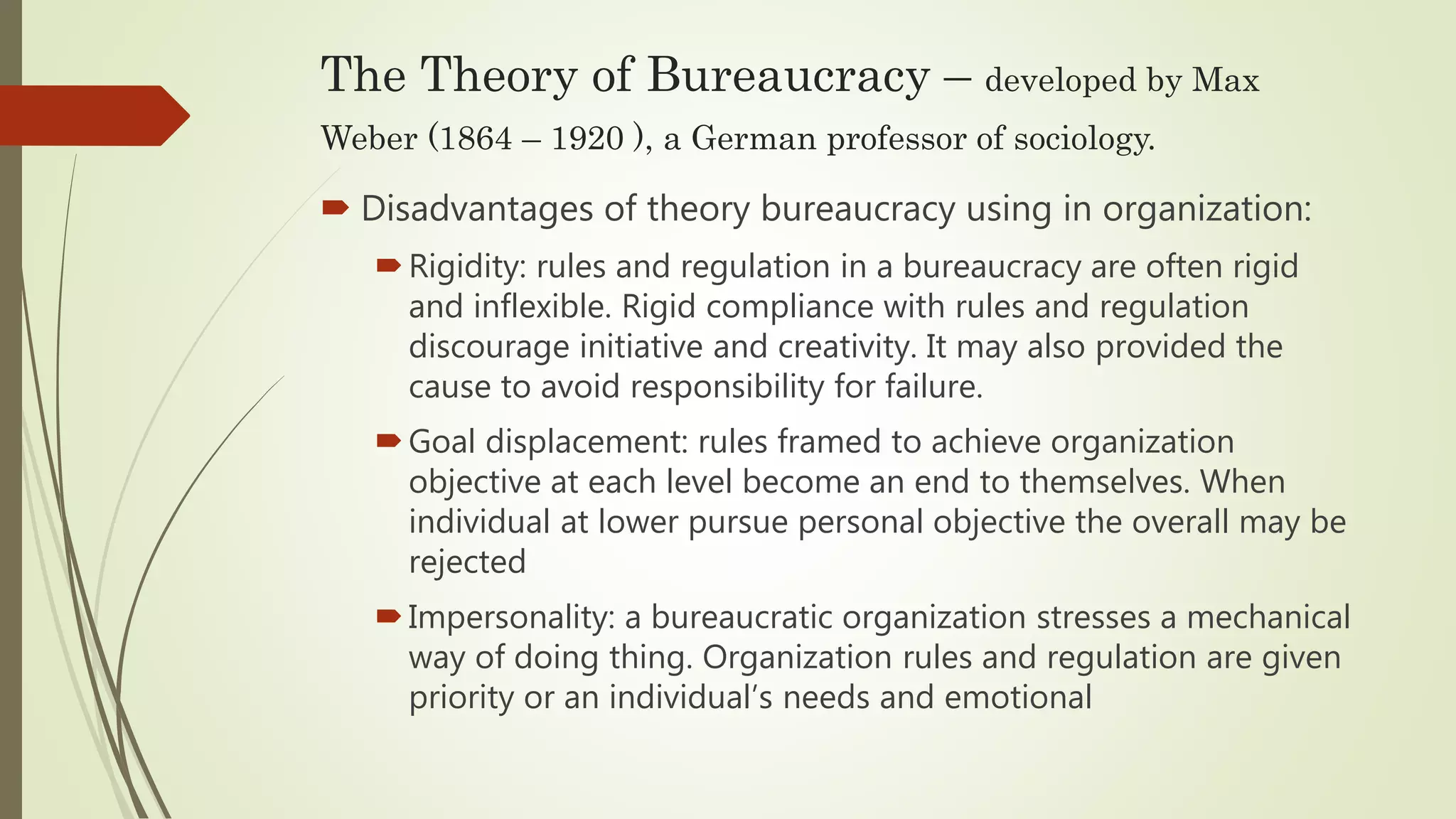 Theory about bureaucracy and History by Max Webber | PPTX
