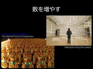 数を増やす

https://vimeo.com/38796123

The Global Pursuit of Happiness

THROUGH HOLLOW LANDS

 