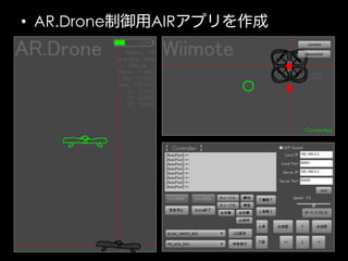 •  AR.Drone制御用AIRアプリを作成

 