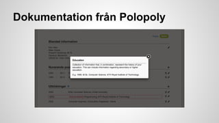 Dokumentation från Polopoly

 