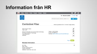 Information från HR

 