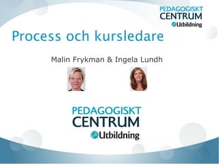 Process och kursledare
     Malin Frykman & Ingela Lundh
 