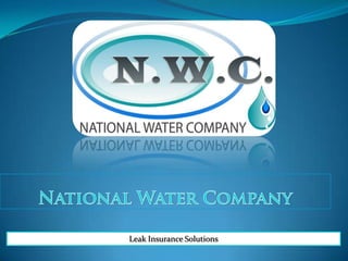National Water Company Leak Insurance Solutions 
