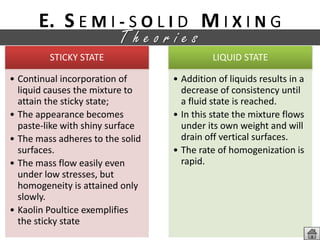 [Power Point] Mixing - Pharmaceutical Engineering | PPTX