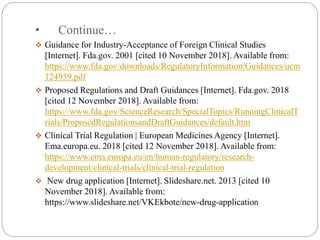 Regulation Governing Clinical Trials In India,USA and Europe.  