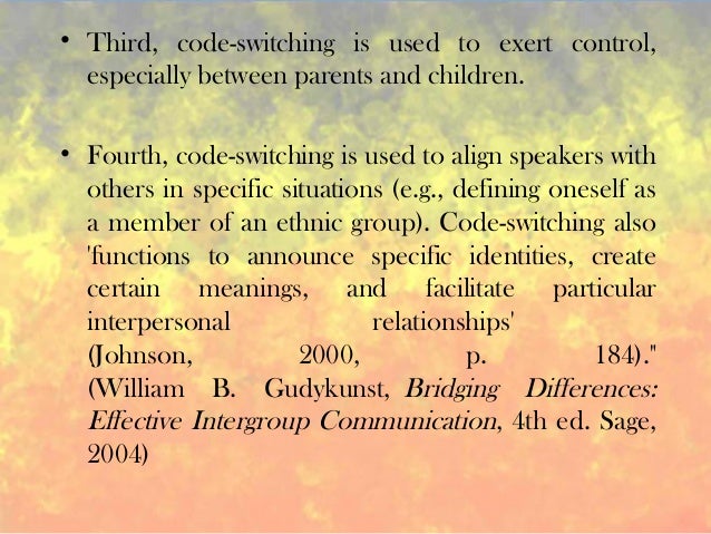 Types Of Code Switching Slideshare