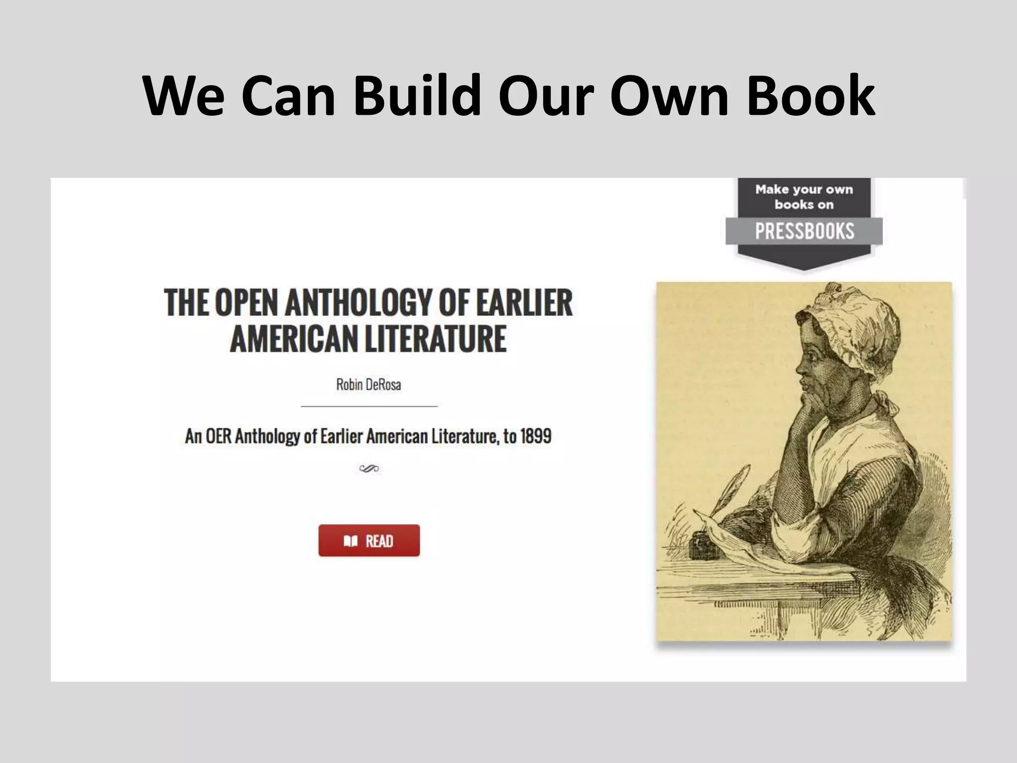 We Can Build Our Own Book
 