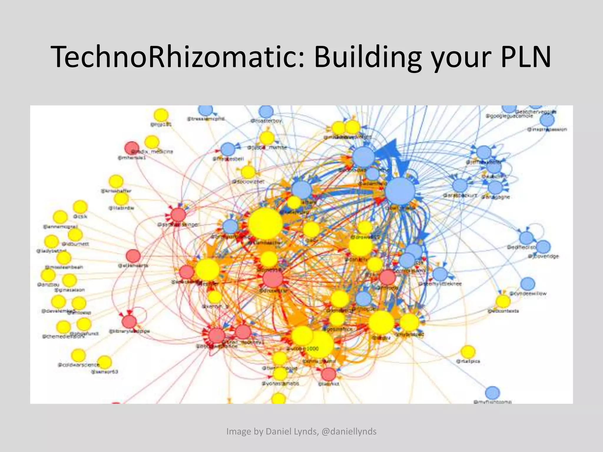 TechnoRhizomatic: Building your PLN
Image by Daniel Lynds, @daniellynds
 