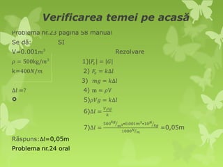Verificarea temei pe acasă
 