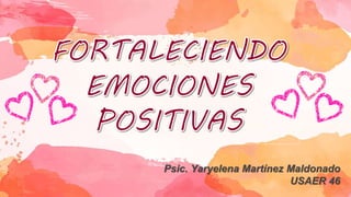 Psic. Yaryelena Martínez Maldonado
USAER 46
 