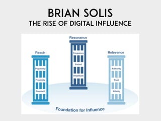 BRIAN SOLIS 
THE RISE OF DIGITAL INFLUENCE
 