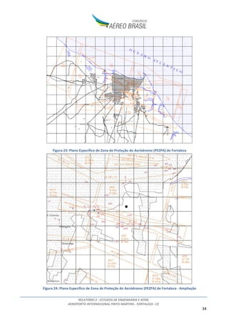 RELATÓRIO 2 - ESTUDOS DE ENGENHARIA E AFINS
AEROPORTO INTERNACIONAL PINTO MARTINS - FORTALEZA - CE
34
Figura 23: Plano Específico de Zona de Proteção do Aeródromo (PEZPA) de Fortaleza
Figura 24: Plano Específico de Zona de Proteção do Aeródromo (PEZPA) de Fortaleza - Ampliação
 