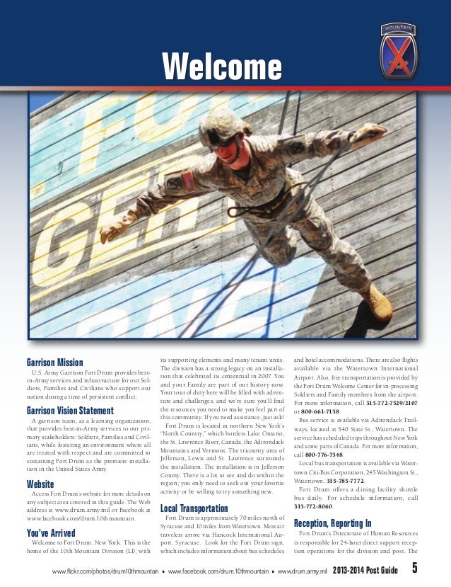 Fort Drum Website >> Fort Drum Post Guide 2014 Fort Drum Website >> Fort Drum Post Guide 2014