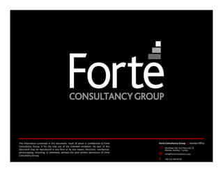 Effective Sales Lead Generation (Forte Consultancy Group)