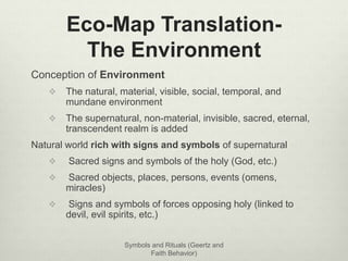 Eco-Map Translation- 
The Environment 
Conception of Environment 
 The natural, material, visible, social, temporal, and ...