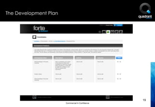 The Development Plan




                                                  19
                       Commercial In Confidence
 
