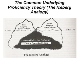 The Common Underlying Proficiency Theory (The Iceberg Analogy) 