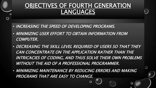 Forth generation programming languages | PPTX