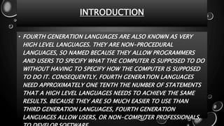 Forth generation programming languages | PPT