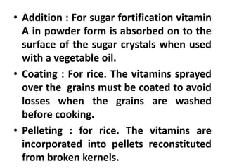 Fortification of food for value | PDF