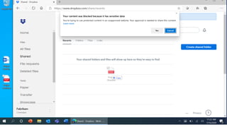 Your content was blocked because it has sensitive data
 