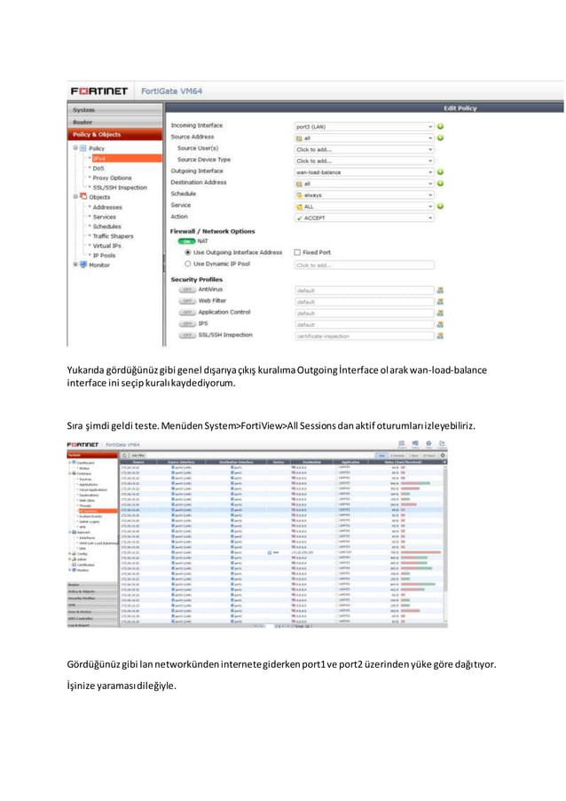 Fortigate Wan Link Load Balancing Installation | PDF
