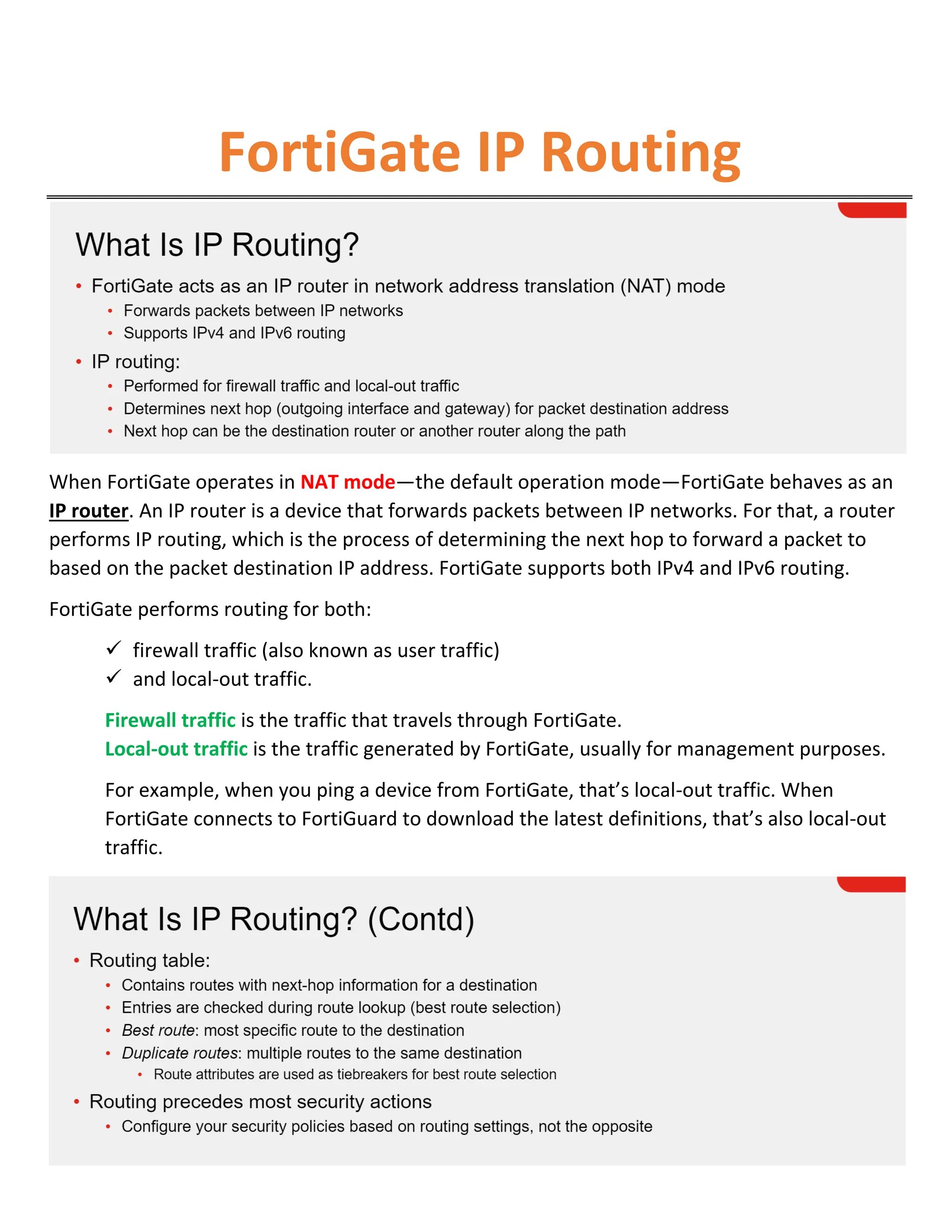 Fortigatefirewall routing specficatoinmmm | PDF