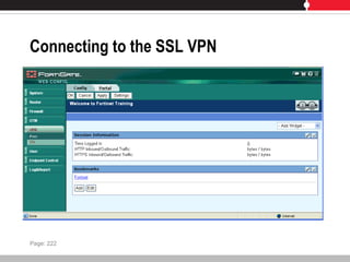 Connecting to the SSL VPN
Page: 222
 