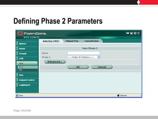 Defining Phase 2 Parameters
Page: 243-246
 