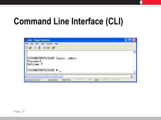 Command Line Interface (CLI)
Page: 37
 
