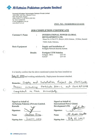 FortiNet UTM Devices Project