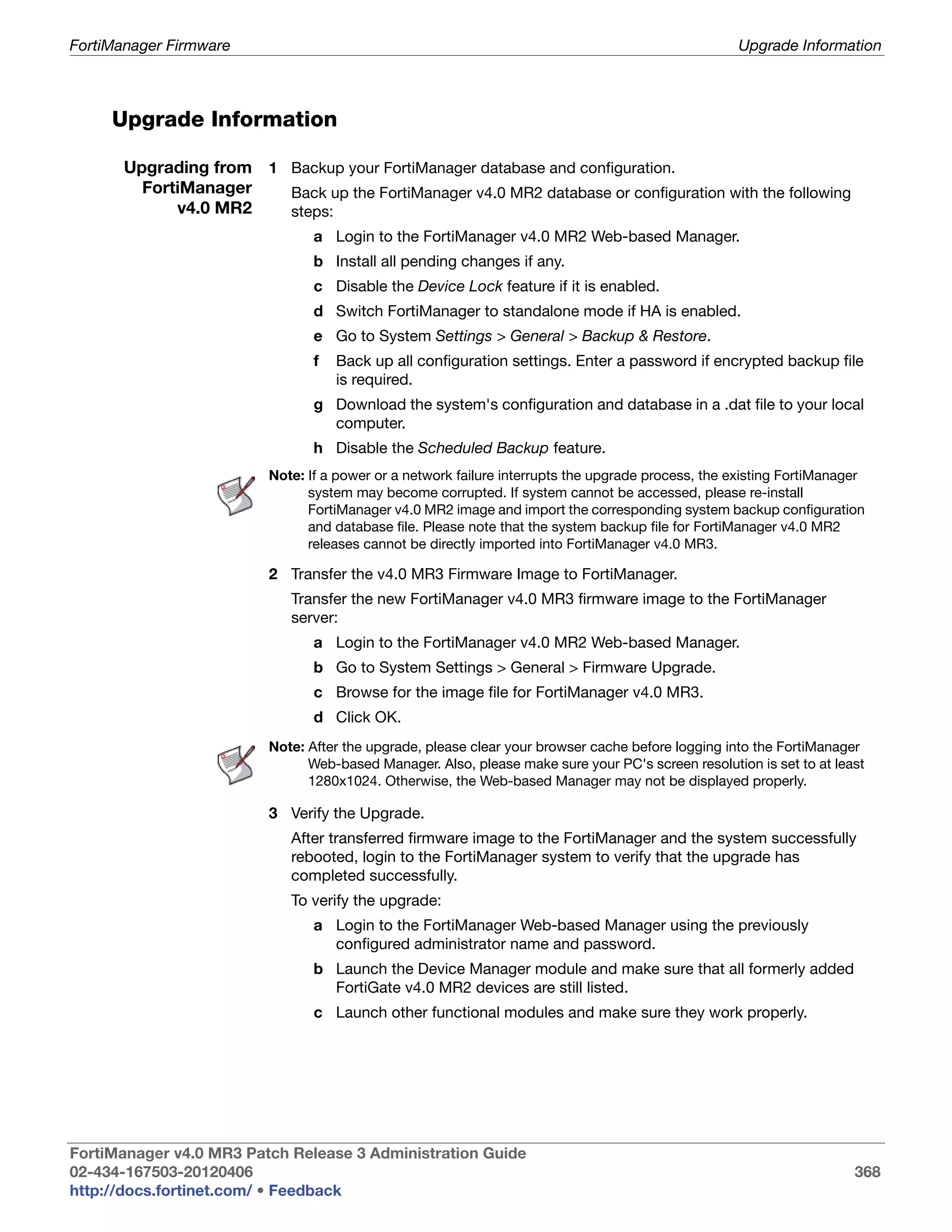 Fortimanager admin-40-mr3