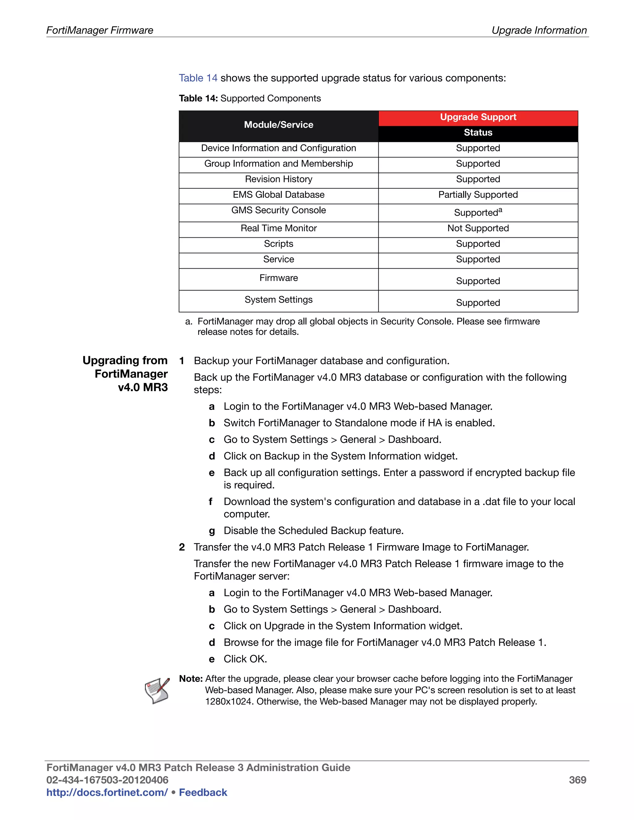 Fortimanager admin-40-mr3