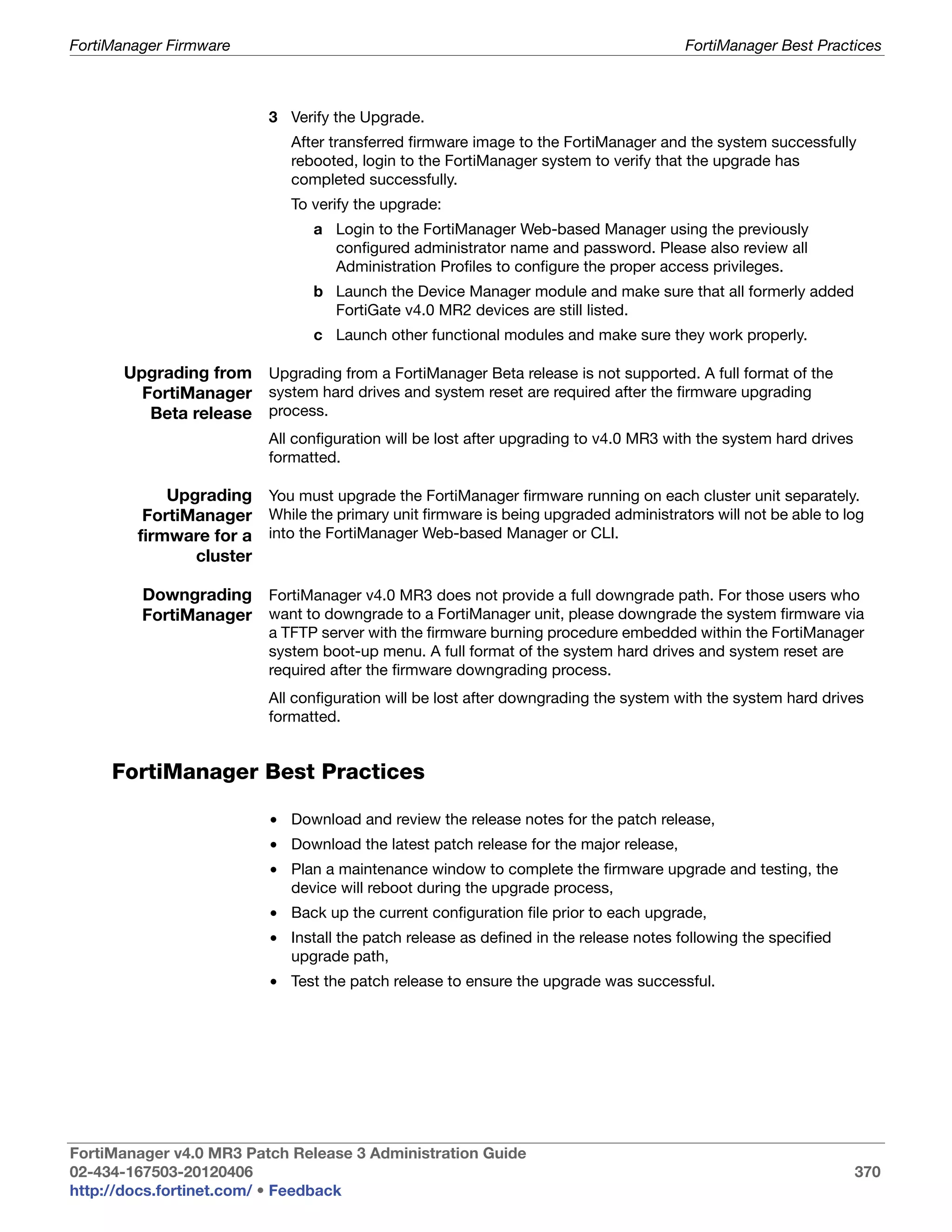 Fortimanager admin-40-mr3