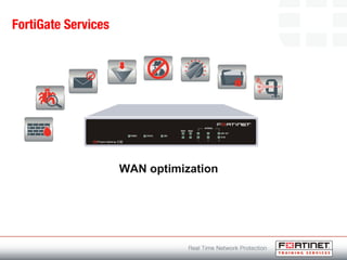 FortiGate Services
WAN optimization
 