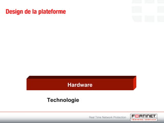 Design de la plateforme
Hardware
Technologie
 