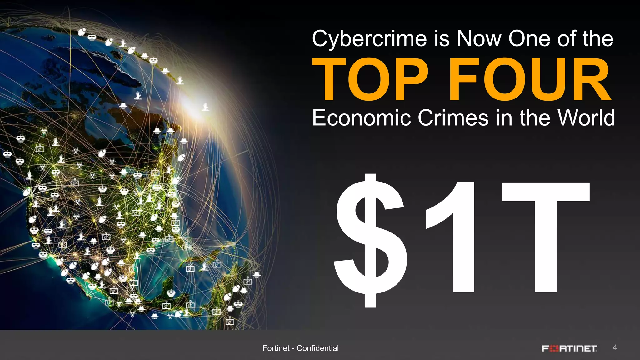 4Fortinet - Confidential
Economic Crimes in the World
TOP FOUR
Cybercrime is Now One of the
 