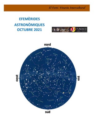 El Fortí. Vinaròs Intercultural
EFEMÈRIDES
ASTRONÒMIQUES
OCTUBRE 2021
 