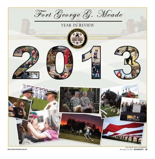 fort meade visual information

http://www.ftmeade.army.mil

December 19, 2013 SOUNDOFF! 13

 