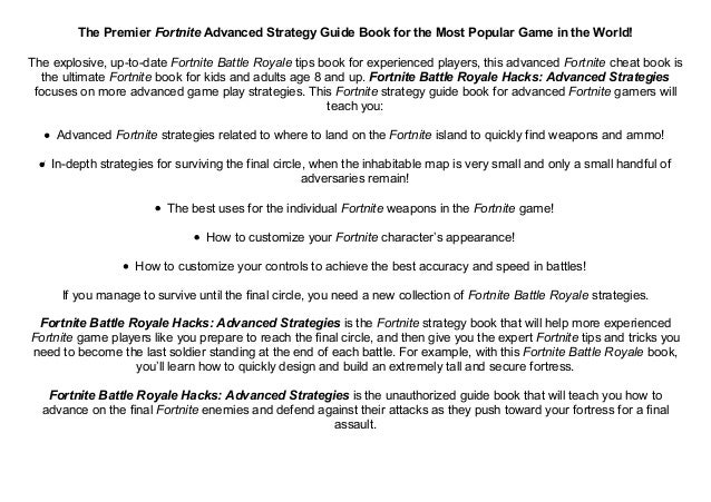 3 the premier fortnite advanced strategy guide book - fortnite cheat book