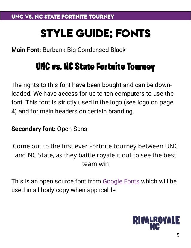 Rival Royale Fortnite Marketing Guide - nc state fortnite tourney 4 5