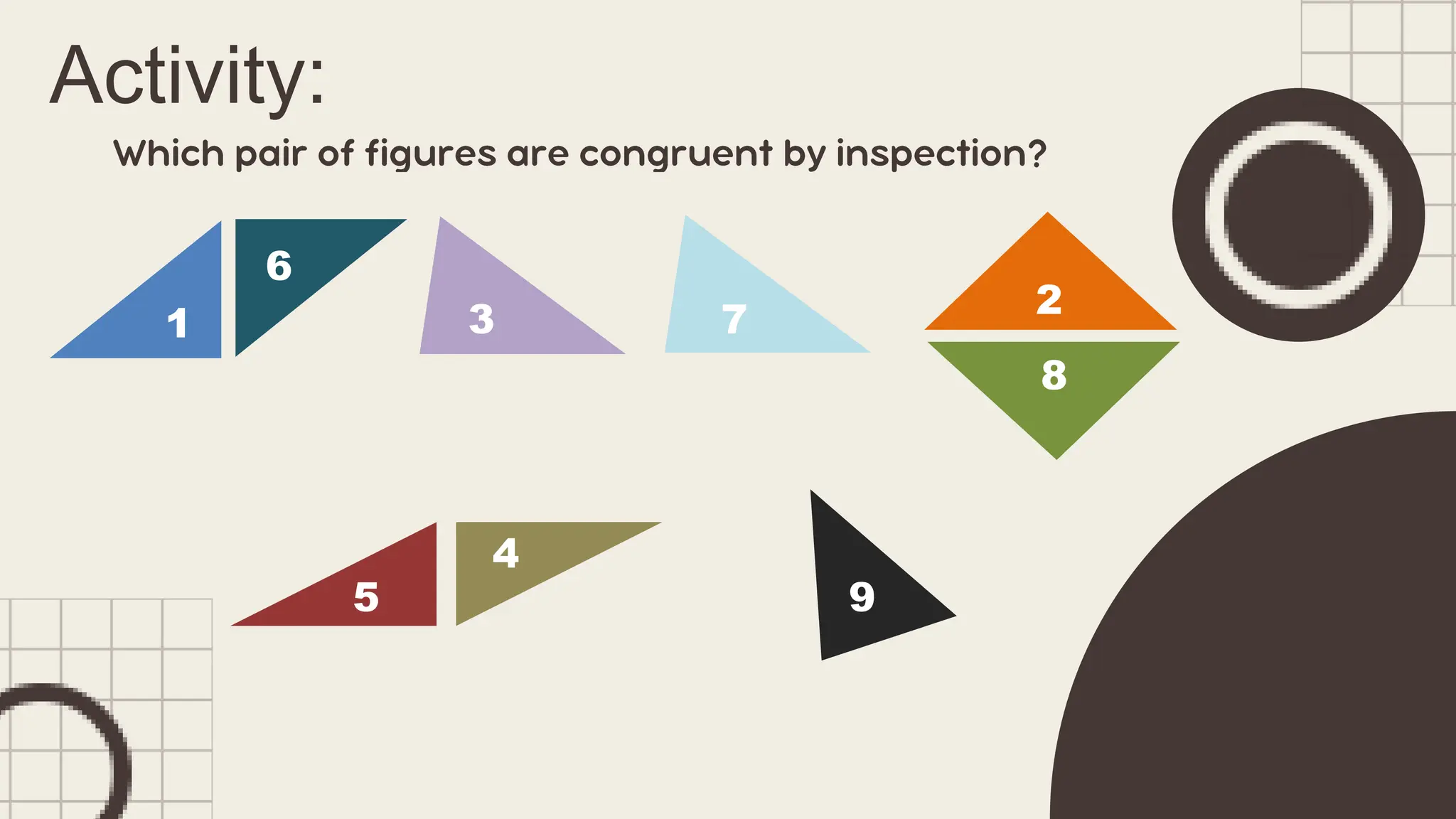 Activity:
1 3 2
8
7
4
6
5 9
 